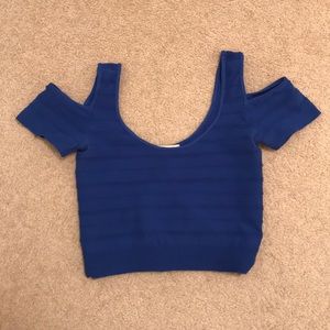 Blue crop top